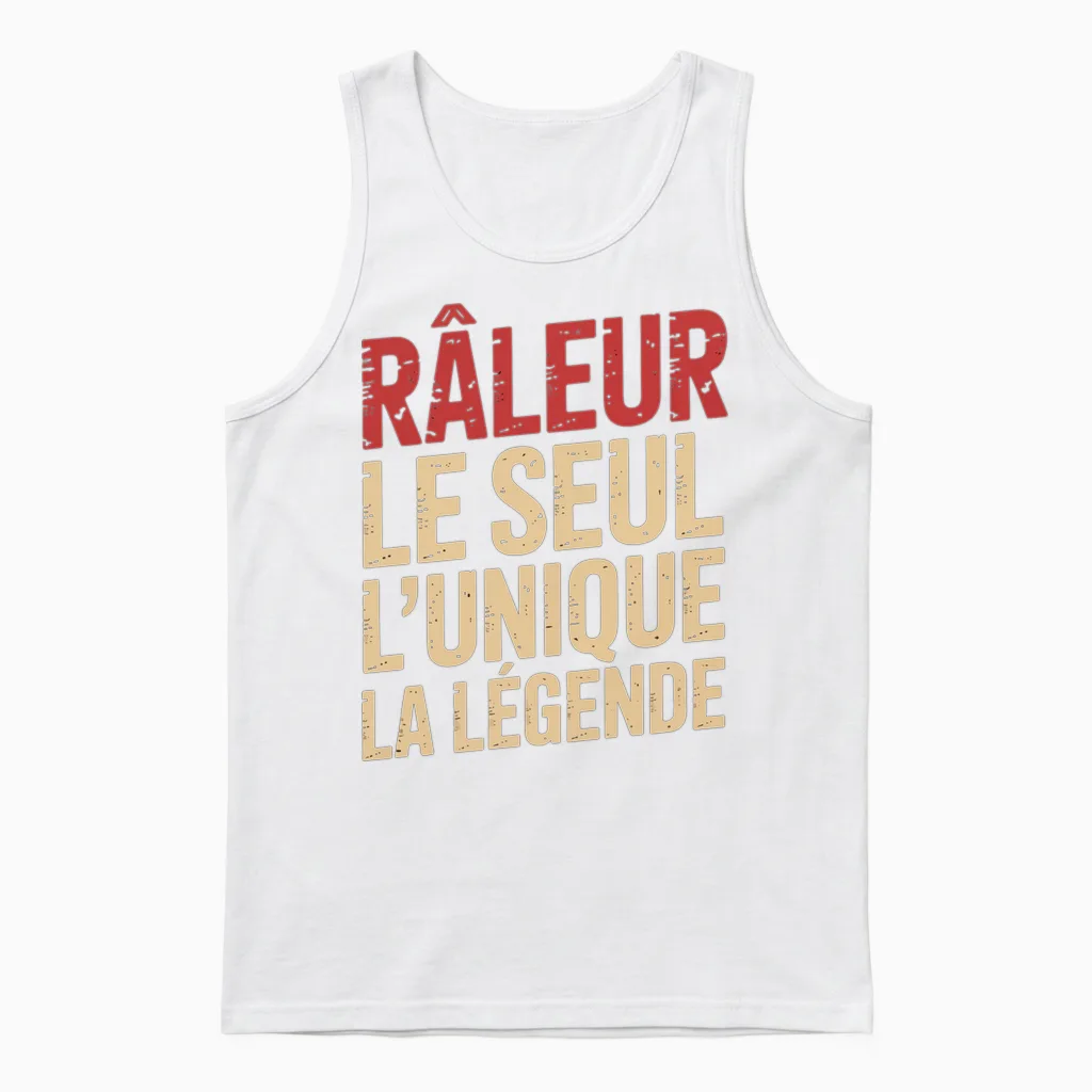 Raleur Men's Funny Long Sleeve Funny Gift Idea Unisex Tank Top in White