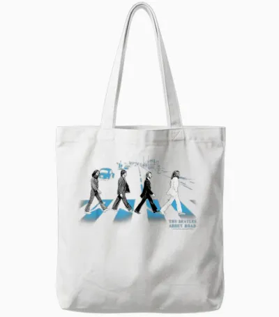 The Beatles - Abbey Road Street Blues Tote Bags - White