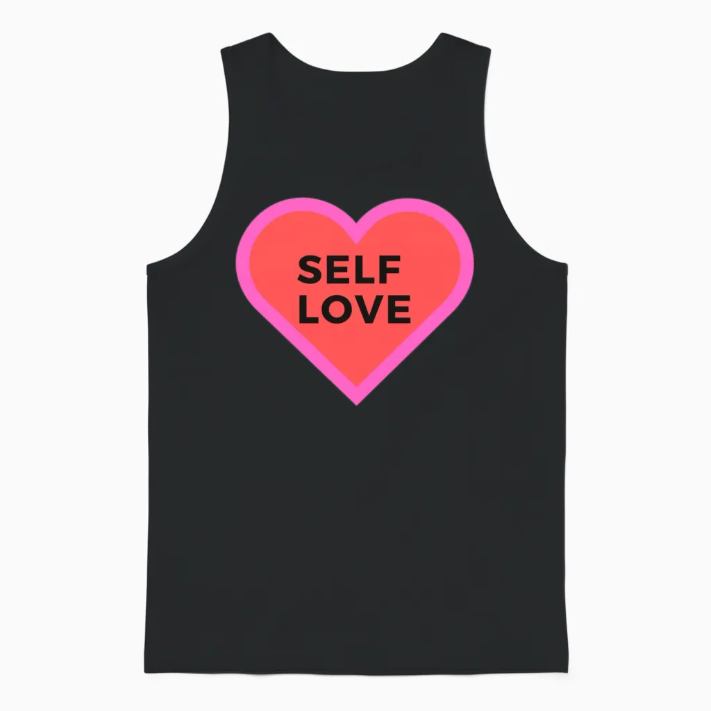 Self Love Unisex Tank Top in Black