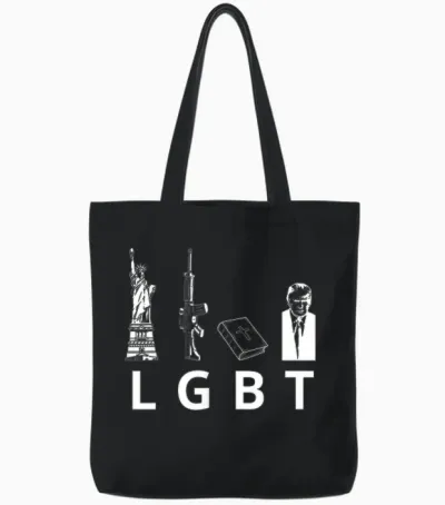 The Bible of Liberty Guns Trump Tote Bags - Black