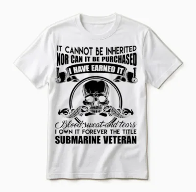 Submarine Veteran Forever Title Unisex T-Shirt - White