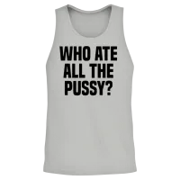 Who Ate All the Pussy Unisex Tank Top - Ash – 2