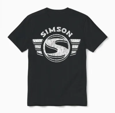 Suhl Simson S50 S51 Swallow T-Shirt Two-Stroke Motor Love Fan Simme, Black Unisex T-Shirt - Black