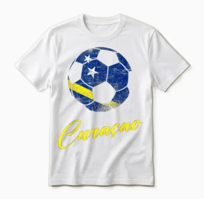 Curacao Fußball, Curacao, Flagge Von Curacao, Curacao-Flagge. Unisex T-Shirt - White