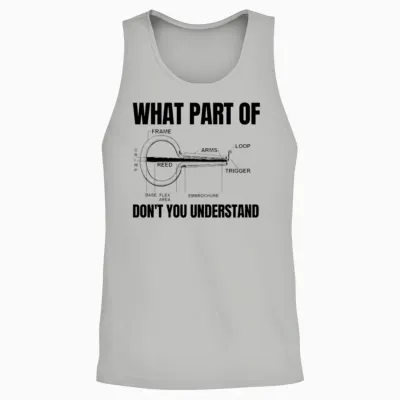 Jew Mouth Harp Jaw Harp Bass Unisex Tank Top - Ash