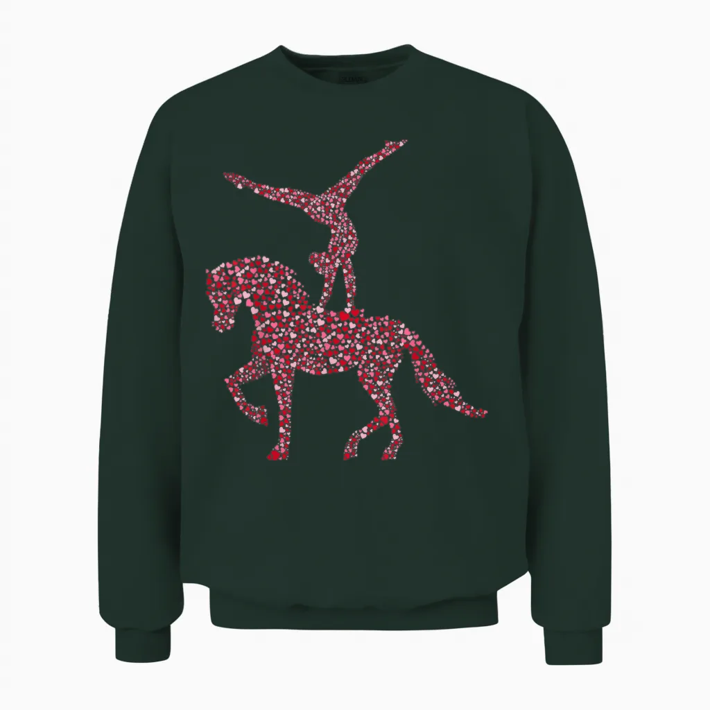 Voltigieren Volti Horse Girls' Rider Women's T-Shirt, White Unisex Sweatshirt in Forest