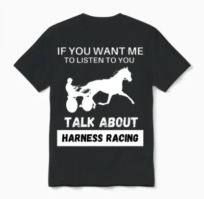 Talk About Harness Racing Unisex T-Shirt - Black