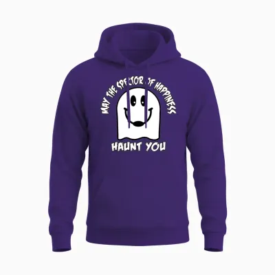 The Spector of Happiness Retro Unisex Hoodie - Purple