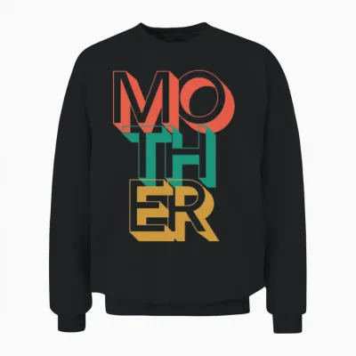 Retro Mother Unisex Sweatshirt - Black