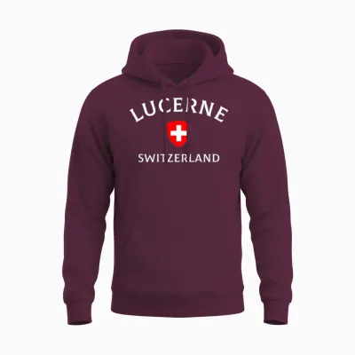 Lucerne Switzerland, Swiss Switzerland Unisex Hoodie - Maroon