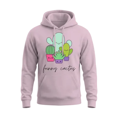 Funny Cactus, Plant Lover, Thanksgiving, Best Unisex Hoodie - Light Pink