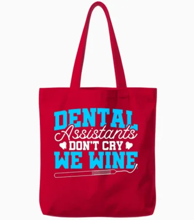 Fix Teeth Dentist Assistant Dentist Cute Tote Bags - Red