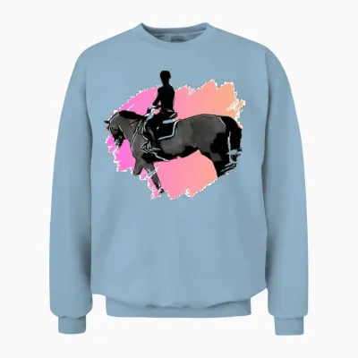 Horses Unisex Sweatshirt - Light Blue