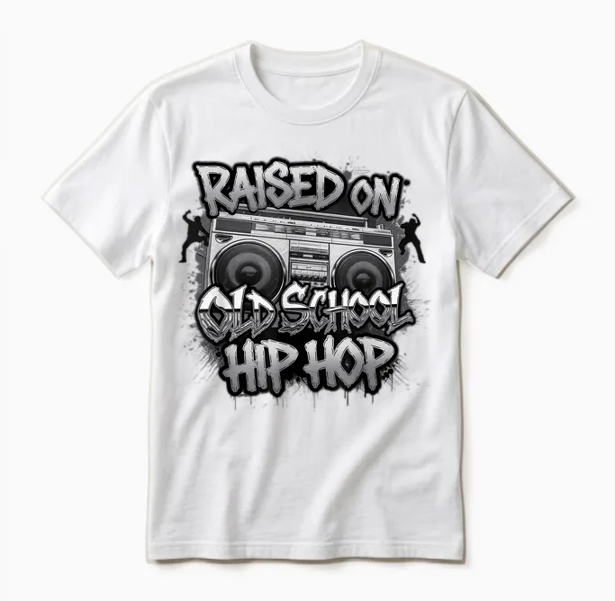 Hiphop Geschenk Für Jungs Mädchen Freestyle Graffiti Music Unisex T-Shirt in White