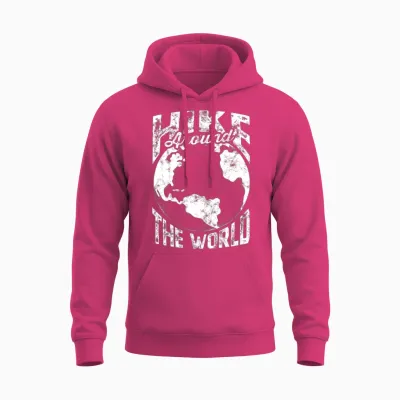 Hike! - Hiking Unisex Hoodie - Heliconia