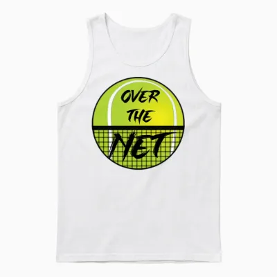 Tennis Over the Net Unisex Tank Top - White