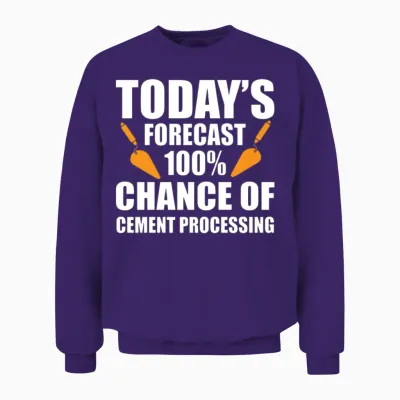 Funny Construction Worker Apparel Concrete Unisex Sweatshirt - Purple