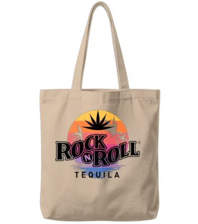 Rock N Roll Tequila Third Collection Tote Bags - Natural