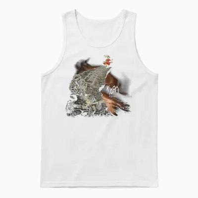 Korn Follow Cliff T-Shirt, Black, S Unisex Tank Top - White