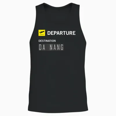 Tableau D'affichage Aéroport Départ Da Nang Unisex Tank Top - Black