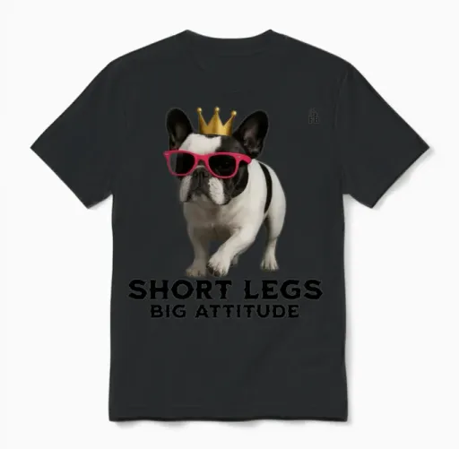 French Bulldog Dog Lovers Unisex T-Shirt in Black