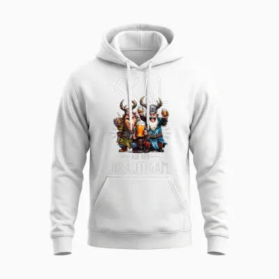 Jga Vikings Skal Auf Den Bräutigam Wikinger Schwarz Unisex Hoodie - White