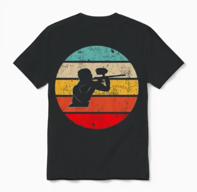 Paintball Retro Unisex T-Shirt - Black
