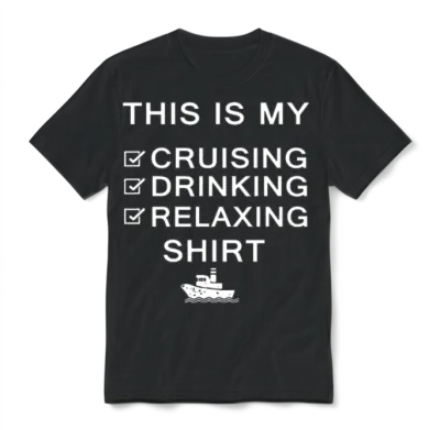 This Is My Cruising Drinking Relaxing Funny Cruise Unisex T-Shirt - Black