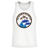 Fresh Hawaiian Style Tshirt Design Summer Surfing Unisex Tank Top - White – 2