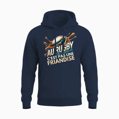 Rugby Player Rugbyman Humour Rugby T-Shirt, Black, S Unisex Hoodie - Navy