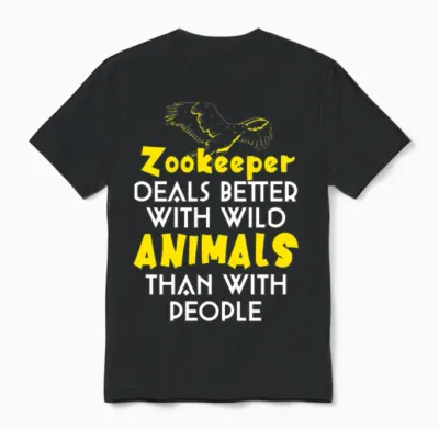 Funny Zookeeper Unisex T-Shirt - Black