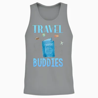 Traveller Flight Travel Buddies Unisex Tank Top - Sport Grey