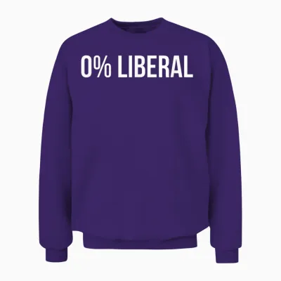 0% Liberal Zero Percent Liberal Unisex Sweatshirt - Purple