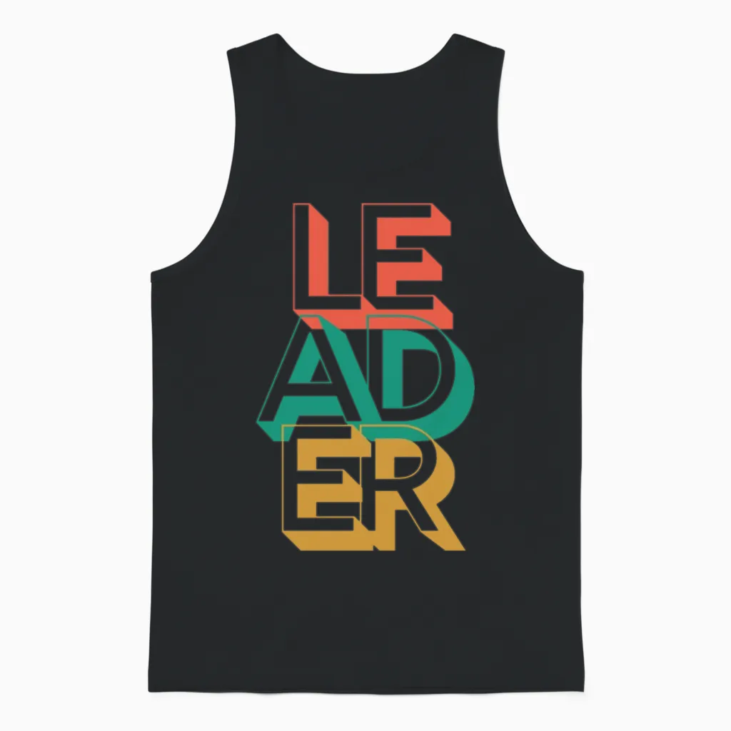 Retro Leader Unisex Tank Top in Black