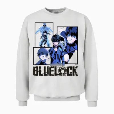 Blue Lock Yoichi Isagi the Mind on the Game Big Split Logo Unisex Sweatshirt - White