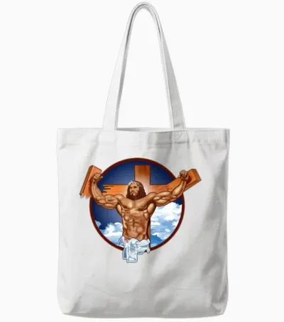 Come at Me Bro Jesus Tote Bags - White