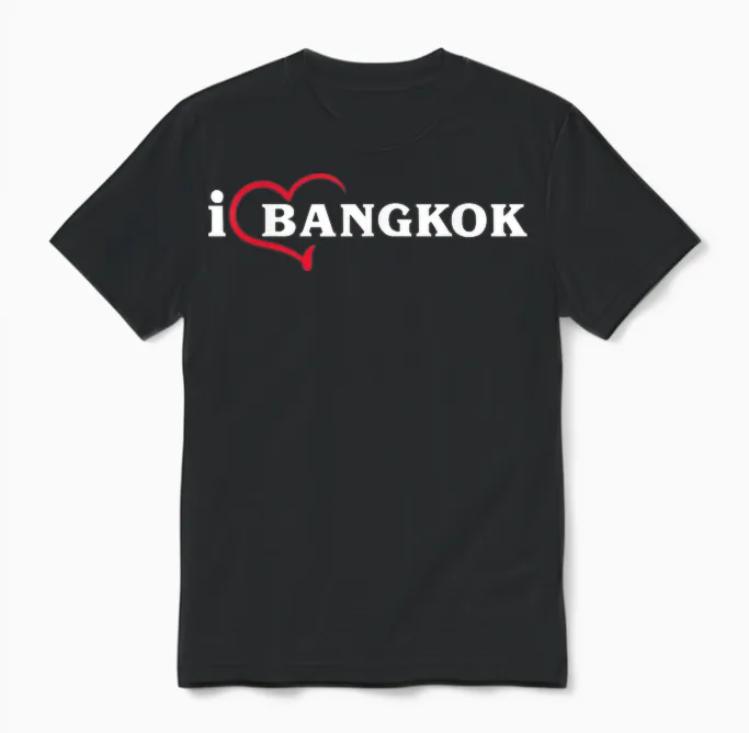 Bangkok Thaïlande Souvenir Couple Groupe Famille Assorti Unisex T-Shirt in Black