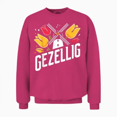 Gezellig Holland Holländisch Tulpe Niederlande Unisex Sweatshirt - Heliconia