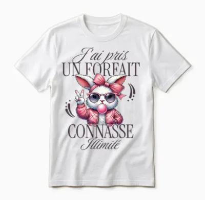 I Took an Unlimited Connasse Package – Woman Character Unisex T-Shirt - White