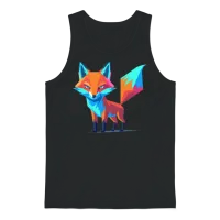 Fox — Wildlife Unisex Tank Top - Black – 1