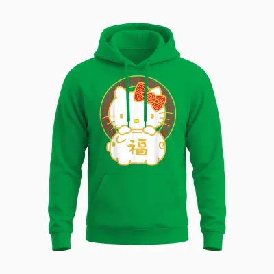 Hello Kitty Happy Lunar New Year, Year of the Pig Unisex Hoodie - Irish Green