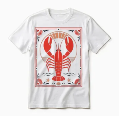 Homard Crustacé Océan Nautique Côtier Vie Marine Unisex T-Shirt - White