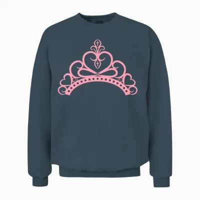 Princess Crown Tiara Unisex Sweatshirt - Dark Heather