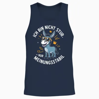 Ich Bin Nicht Stur Nur Meinungsstabil Esel Unisex Tank Top - Navy