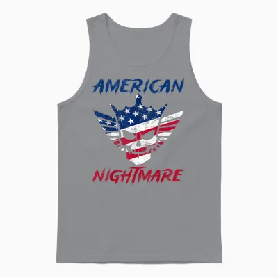 Patriotic American Flag Wrestling Classic Vintage Nightmare Unisex Tank Top - Sport Grey