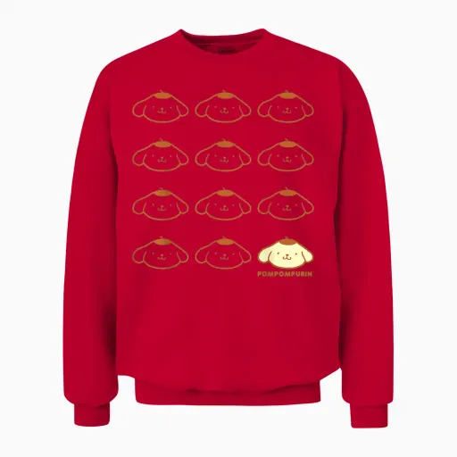 Pompompurin Real Unisex Sweatshirt in Red