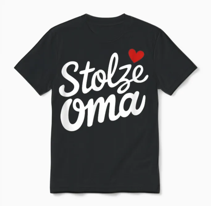 Stolze Oma Spruch Herz Stolzen Omas Omis Unisex T-Shirt in Black