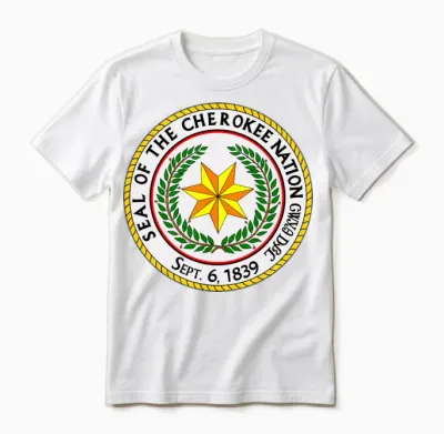 Great Seal of the Cherokee Nation Unisex T-Shirt - White