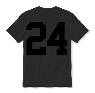 Sports Number 24 Unisex T-Shirt - Black