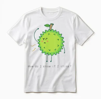 Funny Durian Unisex T-Shirt - White